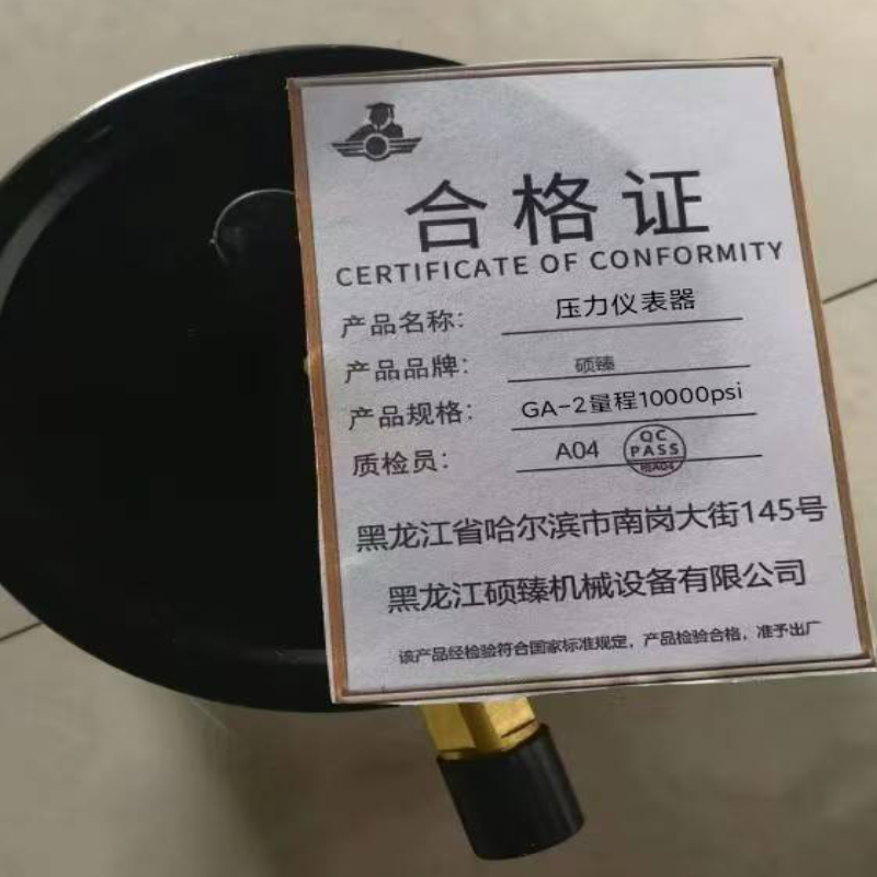 硕臻 压力仪表器 GA-2量程10000psi 块高清大图