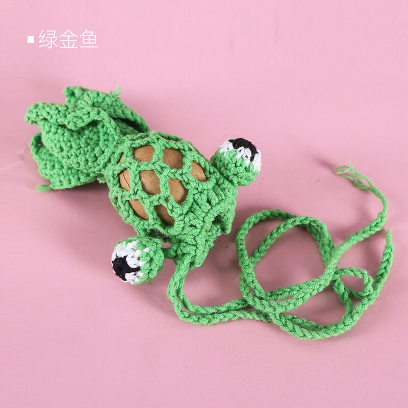 18新款蛋网立夏端午节蛋袋diy手工编织毛线小金鱼蛋网鸡蛋兜小孩挂脖