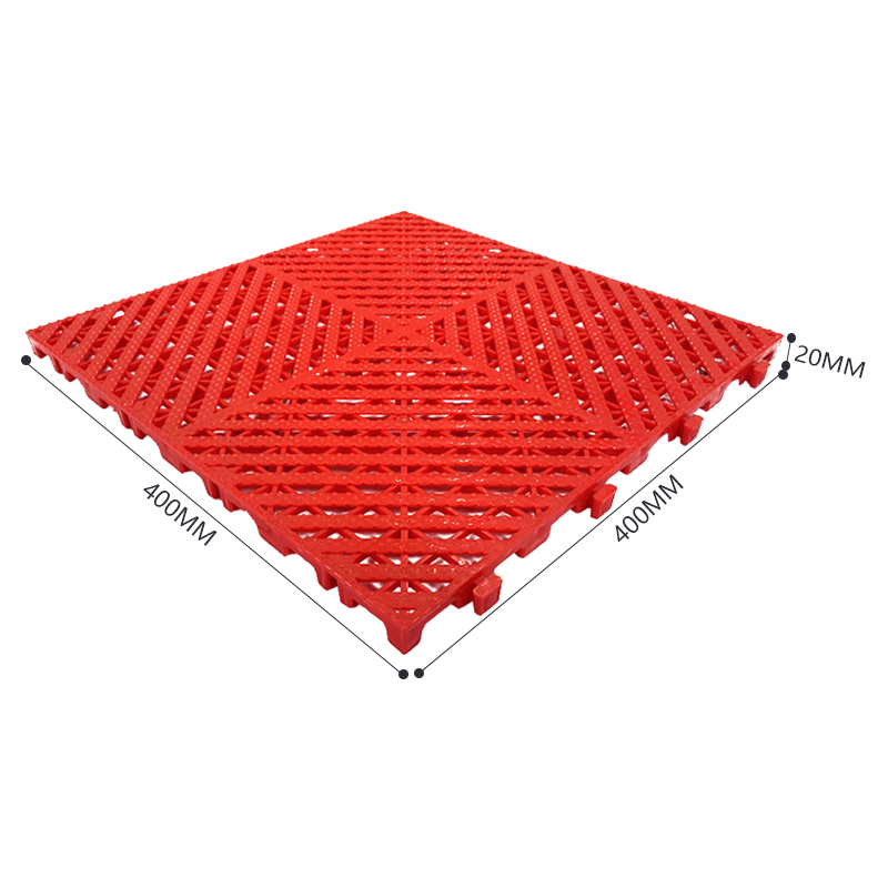 臻远 ZY3121305地格栅塑料拼接地板垫网格垫板 红色高清大图