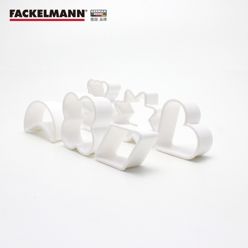 德国Fackelmann法克曼6件装饼干模 蛋糕模具 曲奇饼干模具 烘焙工具 6种形状饼干模具