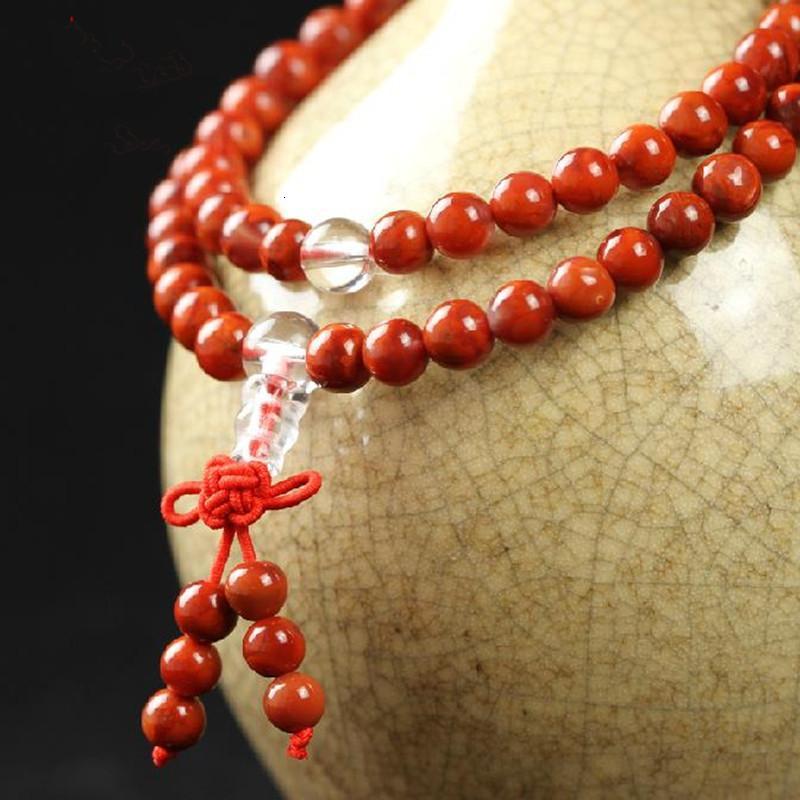 南红玛瑙手链手串108颗多圈柿子红手环手饰品带证书送女朋友七夕情人