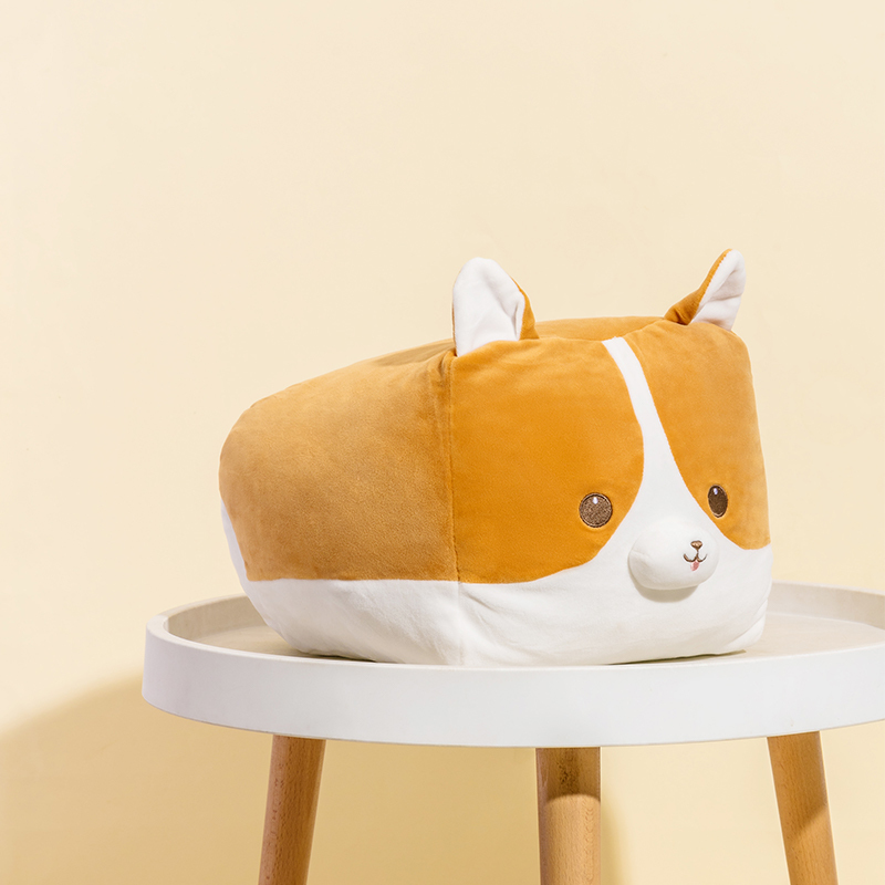 名创优品(miniso) 萌趣柯基方块柔软萌趣小憩午睡不掉毛休闲创意玩偶