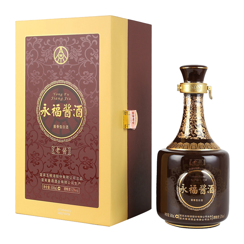 五粮液出品 永福酱酒 53度 500ml*6 瓶 整箱装 酱香型白酒(2011/2012年生产)