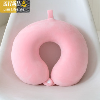 飞机旅行靠枕脖子U型枕记忆棉护颈椎枕便携可拆洗办公室午睡枕头 三维工匠枕芯/枕头