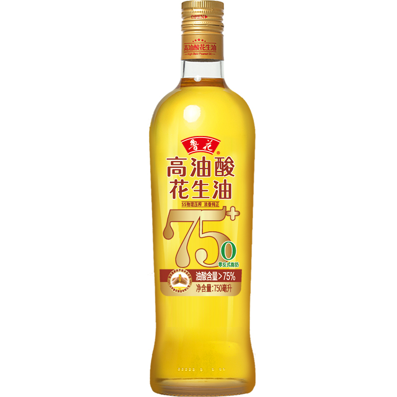 鲁花瓶装高油酸花生油750ml1瓶装视频