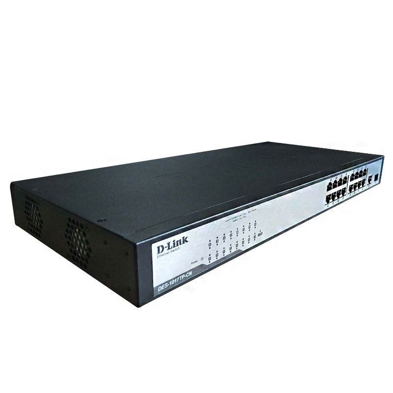 友讯(D-Link) DES-1017TP-CN 16口百兆PoE+1口千兆上联标准机架式网络交换机 单位:台