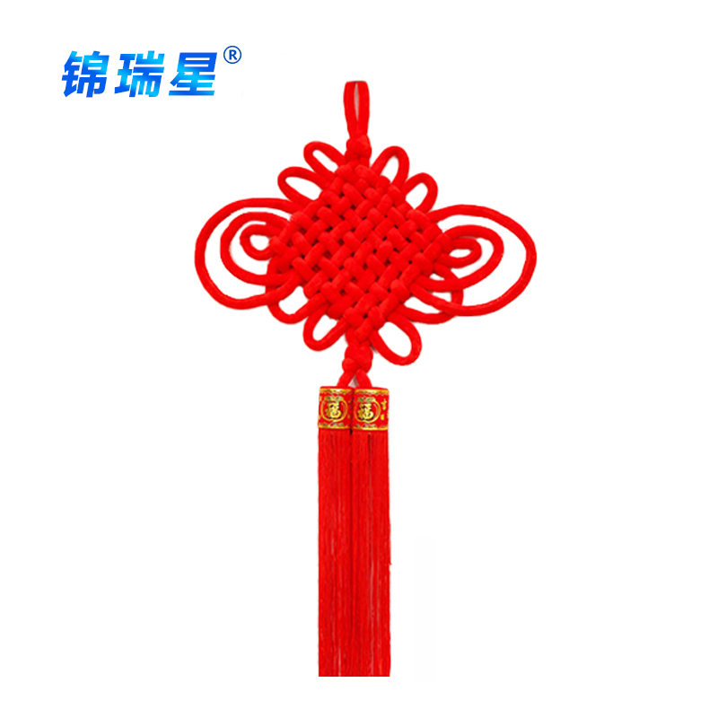 锦瑞星节日装饰中国结挂件绒布1.5线16盘72*132/个高清大图