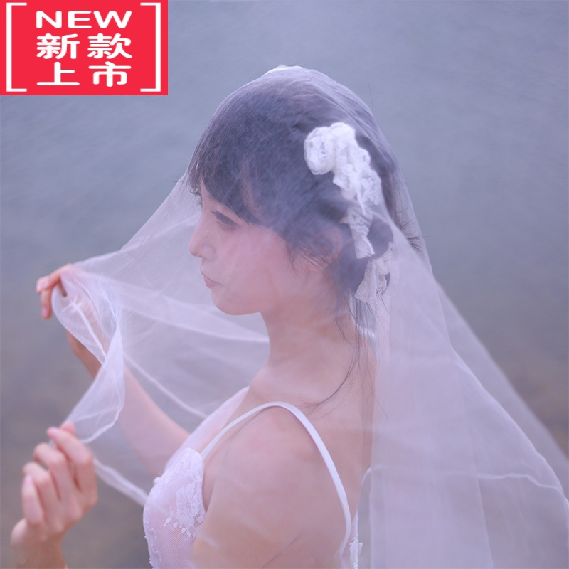 可莉允海底舞蹈纱巾飘逸薄纱丝巾新娘盖头拍照儿童防蚊蒙面防风透明方巾毛巾