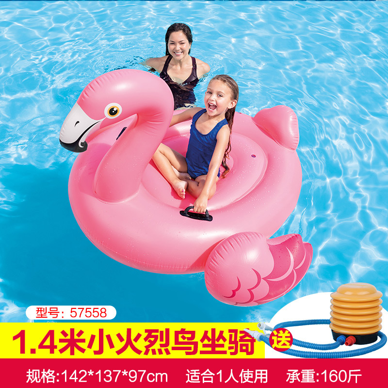 INTEX独角兽游泳圈成人充气玩具浮排浮床加厚火烈鸟水上儿童坐骑