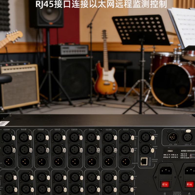 唯舒 WS-ZB3216S 主备调音台功放音箱音频信号自动无缝切换器分配器隔离器混合器无源卡侬32进16出高清大图