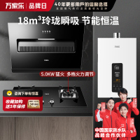 万家乐烟灶热厨电套餐 18立方大风力吸油烟机 台嵌两用天然气灶 12L热水器 AL031+AY5C+12TP1/YP1