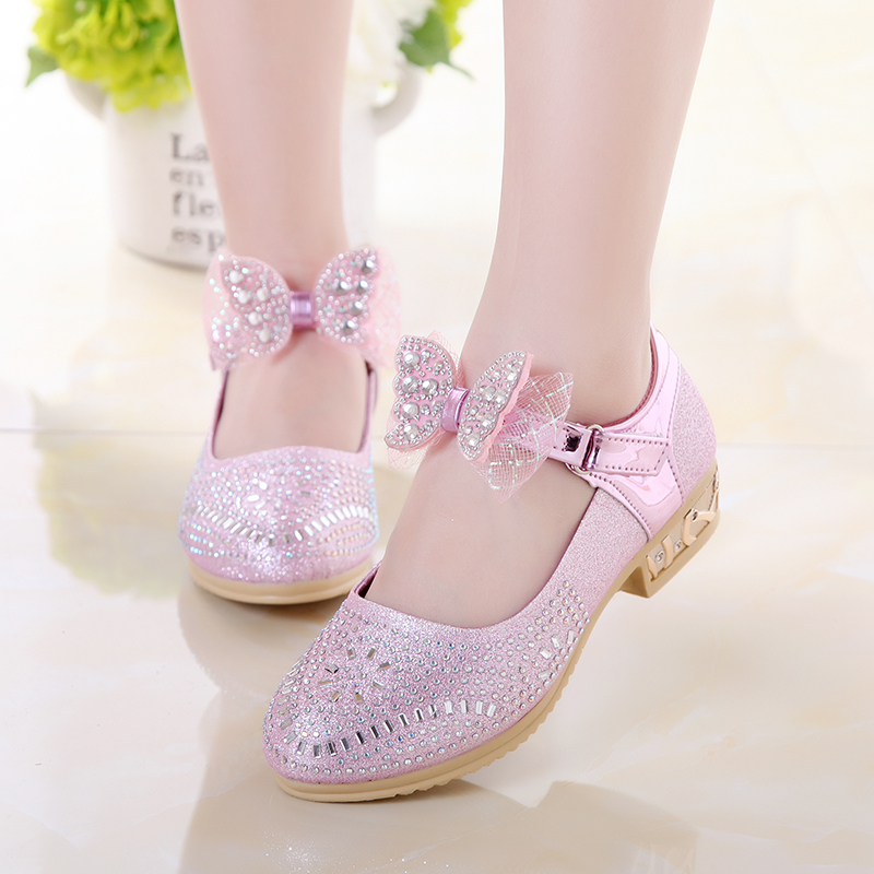 促销送秋季新款女童小皮鞋高跟鞋公主鞋儿童演出鞋舞蹈鞋童鞋