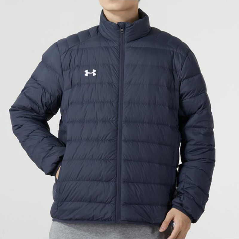 安德玛(Under Armour)羽绒服男装新款运动服防风保暖连帽羽绒服外套 23600801-009 ZP 23600804-013/蓝色 L
