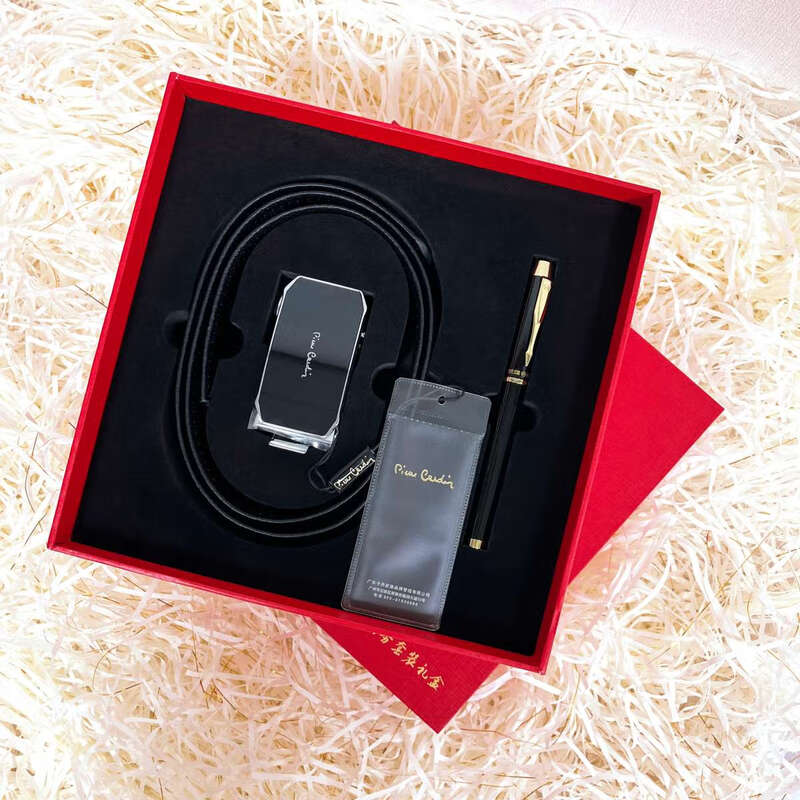 皮尔卡丹(pierre cardin)新款休闲男式皮带/钢笔礼盒二件套JMG01001高清大图
