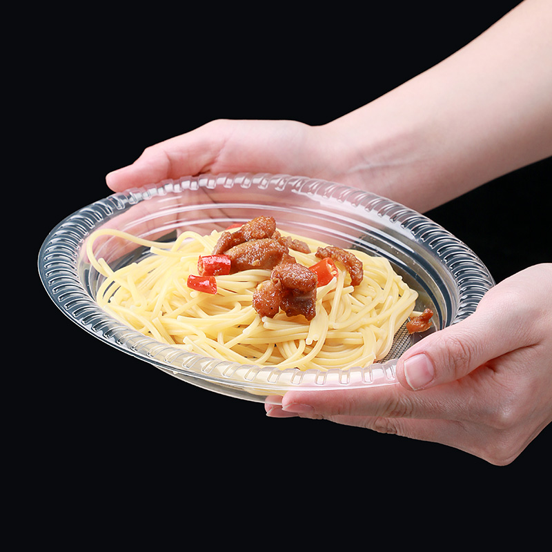 [补贴10%]一次性盘子塑料餐盘耐高温加厚圆盘酒席菜碟家用烧烤野餐餐具商用高清大图
