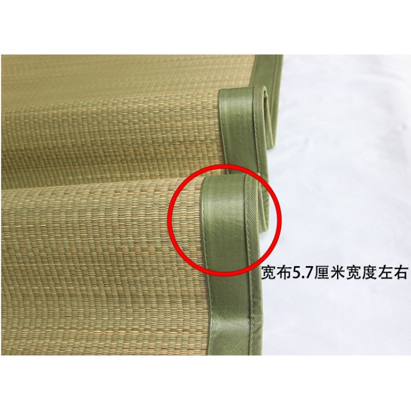 家柏饰(CORATED)折叠席子垫子1.8m双人床1.5米凉席单人学生宿舍芦苇席编凉席/凉枕 原生态光滑宽边一张席+2个枕片 1.8*2.2m床