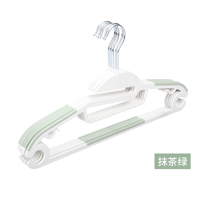 杜拓家用防滑无痕衣架专利多功能晾衣架干湿两用衣撑子(10只/20只/30只) 专利款牛油果【20只装】