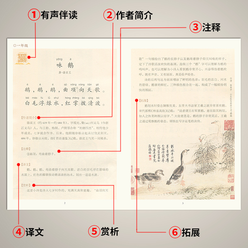 小学生必背古诗词169首+小古文100篇[全2册] 小学通用 [正版]新编小学生必背小古文100篇一年级二三年级四五六年
