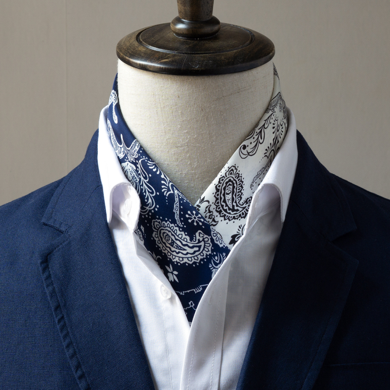 盛世尼曼佩斯利纹男士丝巾英伦小方巾衬衫领巾小围巾复古薄款送丝巾扣