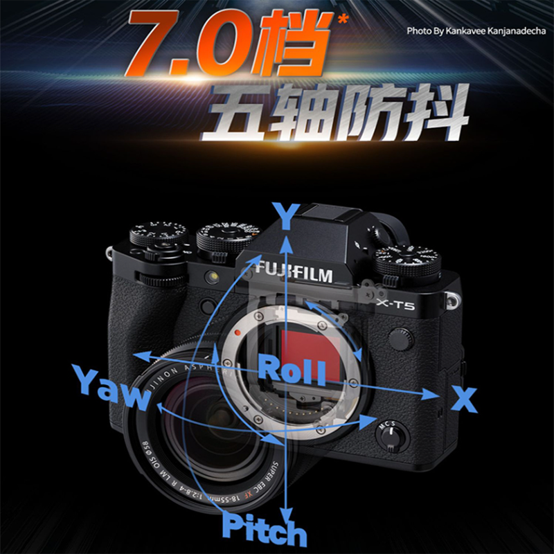 富士xt5xt5银色单机身微单相机4020万像素70档五轴防抖6k30pxt4升级款