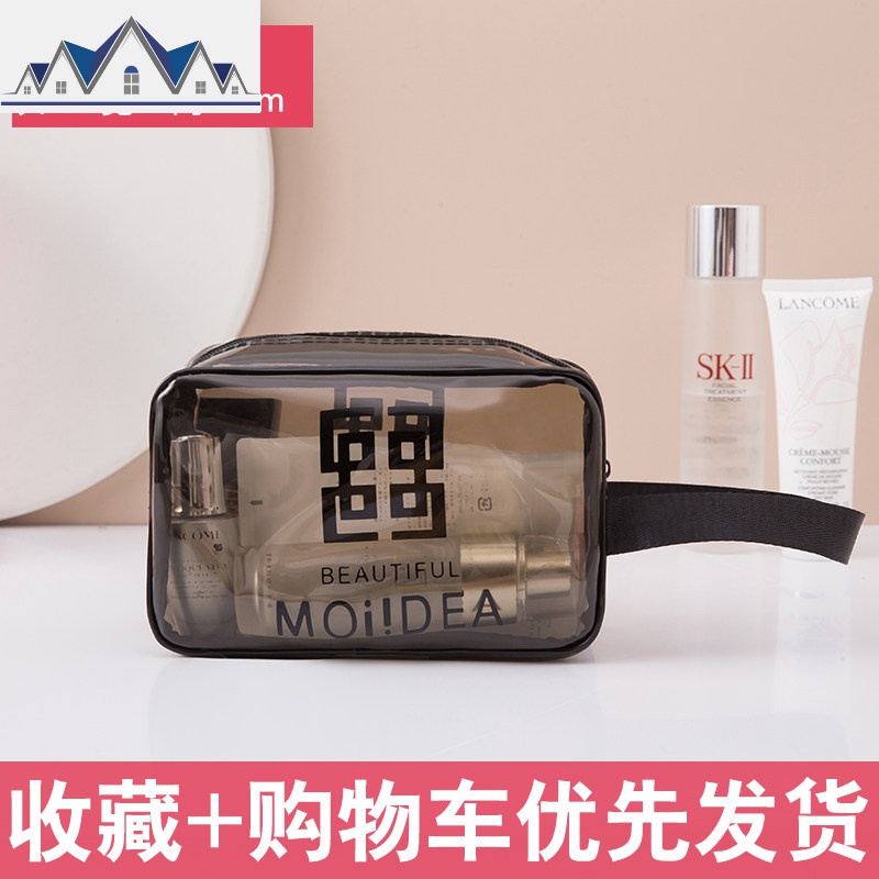 网红化妆包ins风超火小号便携女旅行透明大容量洗漱包品收纳袋盒 三维工匠收纳包高清大图