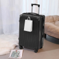葵雨 米黑色【贴心挂钩+防护包角】三层加厚36*23*55 行李箱（无需托运）ZY-GF8412
