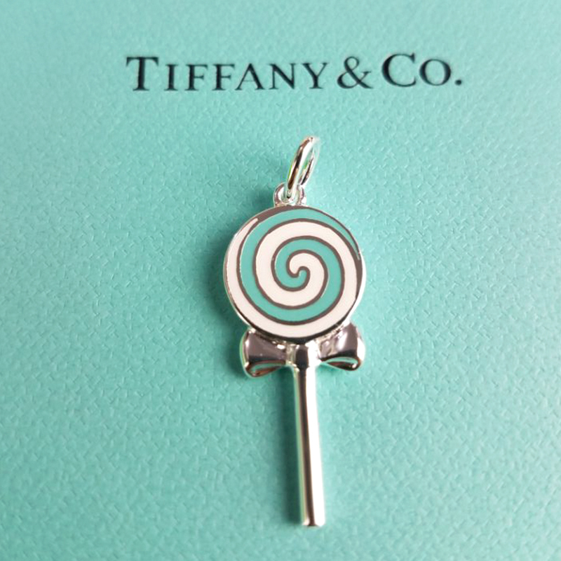 蒂芙尼蒂凡尼 TIFFANY & CO. 925银棒棒糖形珐琅吊坠项链 送女友送爱人送朋友生日礼物