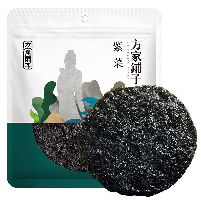 方家铺子 圆饼紫菜50g/袋装