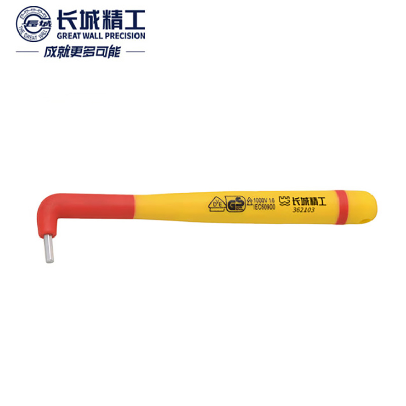 长城精工绝缘内六角扳手电工工具耐高压六棱螺丝刀工具内六方6mm 362106高清大图