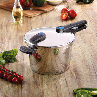 德国原产原装Fissler Vitaquick菲仕乐不锈钢高压锅新蓝点压力锅快锅6L 22cm不带蒸屉 通用炉灶
