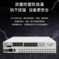 博扬 综合业务电话光端机 16E1+16电话+4路千兆物理隔离网 单纤20km LC 机架式 1对价