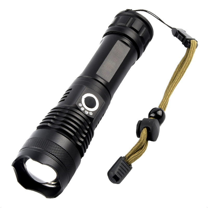 三极户外(Tri-Polar) TP3387 伸缩变焦P50灯珠强光电筒 黑色高清大图