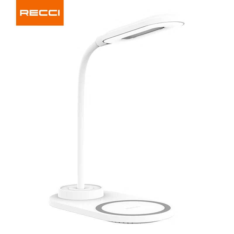 锐思RECCI 生活创意台灯LED手机无线充电座10W大功率 RLS-L08 白色