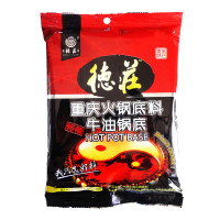 德庄 特辣牛油火锅底料450g 袋装 特辣 调味品调味料 火锅底料麻辣烫冒菜串串调料 地道川味 辣的爽快