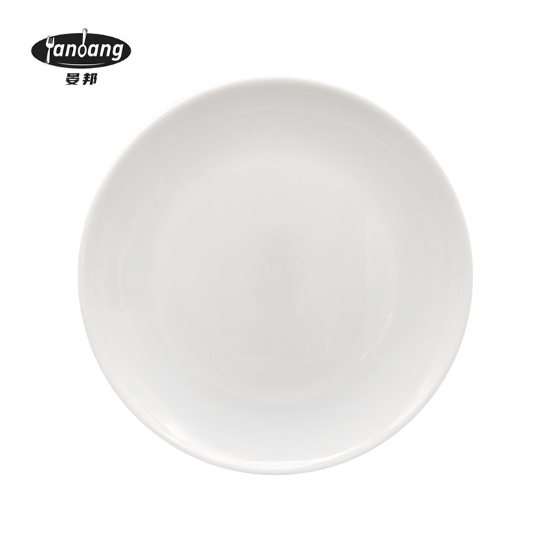 晏邦 密胺餐具 月光盘 12寸 直径304*28mm 1个