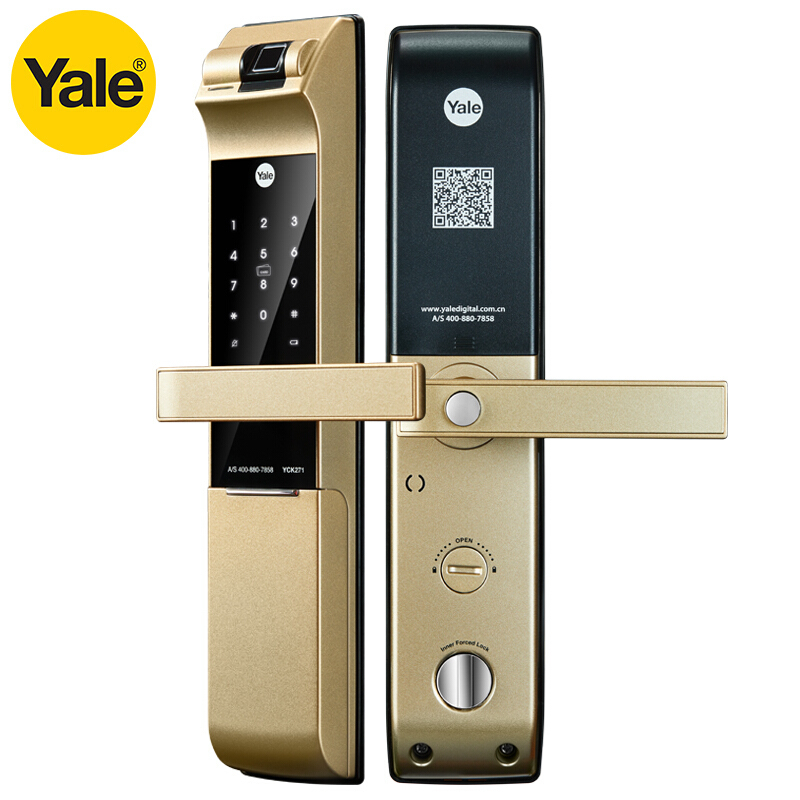 yale耶鲁指纹锁yck271智能锁防盗门锁指纹密码锁全自动升级版电子锁