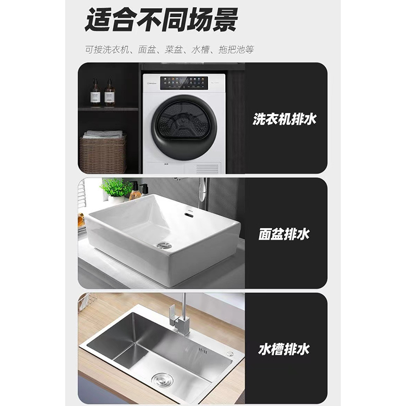 洗衣机地漏下水接头排水管道密封圈防臭防反溢水