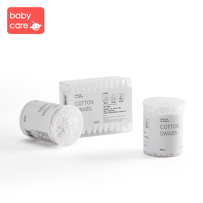 babycare婴儿棉签螺旋头 新’生儿耳鼻专用棉棒宝宝棉签盒装415支 3020