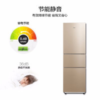 美的172升金色双门冰箱 美的)冰箱家用节能三开门三门双门冰箱租房小型冰箱