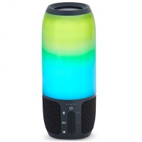 JBL Pulse3 音乐脉动3 炫彩蓝牙小音箱 低音炮 便携迷你音响 防水设计 可免提通话 黑色