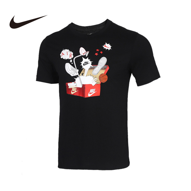 Nike耐克短袖男装新款印花圆领休闲运动服T恤 CU6872-010