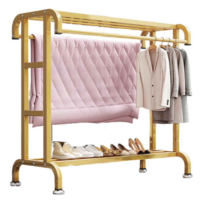 落地晾衣架金色高清大图