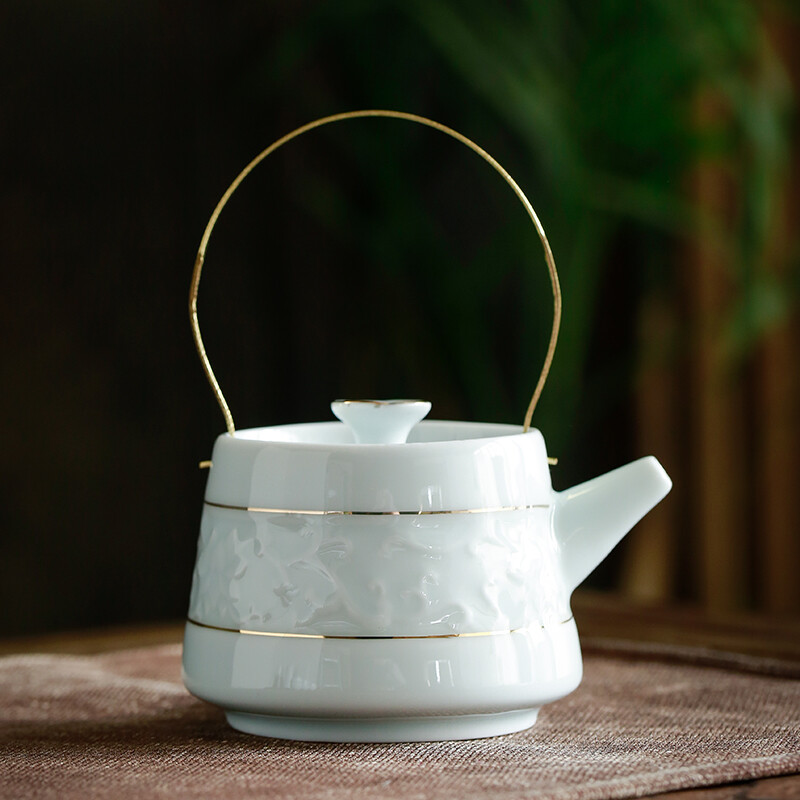 苏氏陶瓷(SUSHI CERAMICS) J0246 影青干泡组(一壶七杯一茶海一茶托) 十件套 (单位:套)高清大图