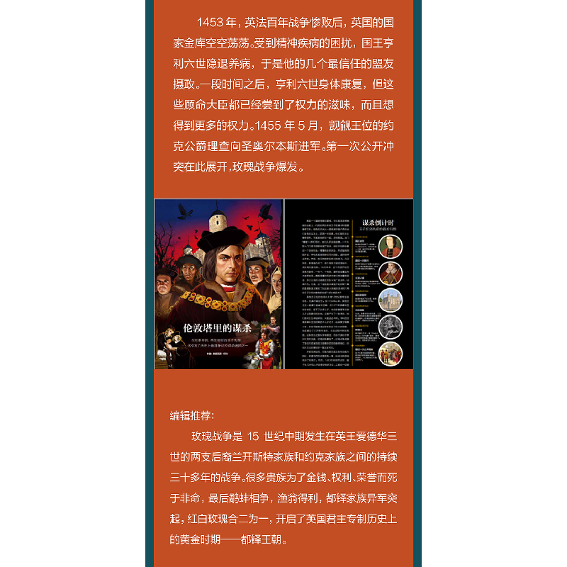 正版 玫瑰战争:英格兰王权游戏的终极对决 编者:(英)菲利普·格拉高清大图