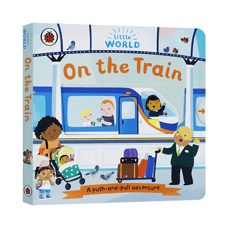 小兔子的故事 [正版]英文原版 Little World On the Train 小小世界系列 在车上 英文版 进口英高清大图