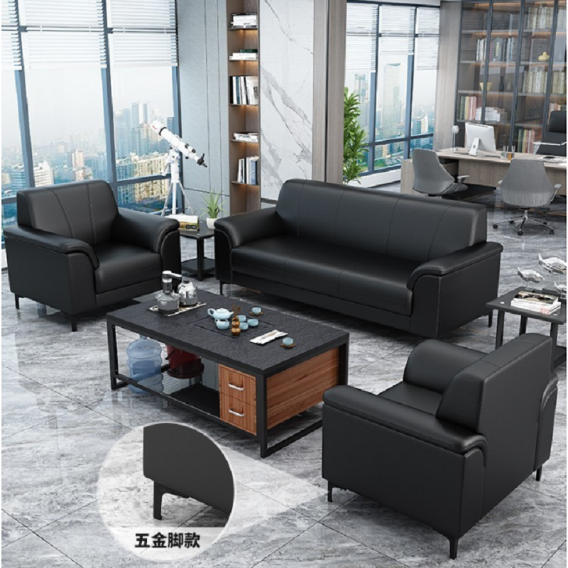 办公沙发框架为实木制作,坚固,环保,无异味,无甲醛。高清大图