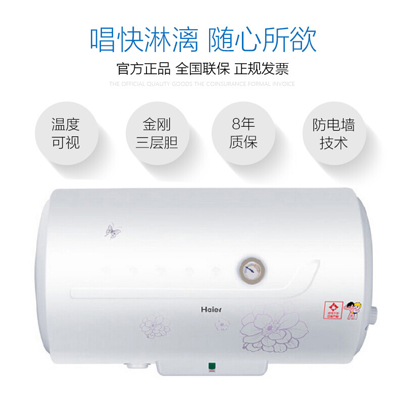 海尔(Haier)ES80H-HC(E)电热水器 80L经济型 防电墙家用大容量热水器