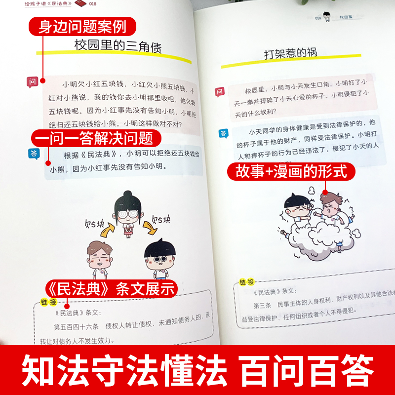 你好青春期 [正版]央视网给孩子讲民法典 漫画版儿童法律启蒙书让孩子学会保护自己 让孩子学法懂法学会自我保护BY高清大图