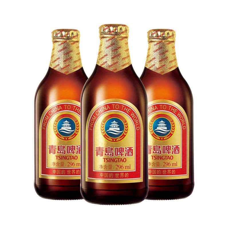 青岛啤酒(TSINGTAO)小棕金 11度 296ml*24瓶(ZB3)图片
