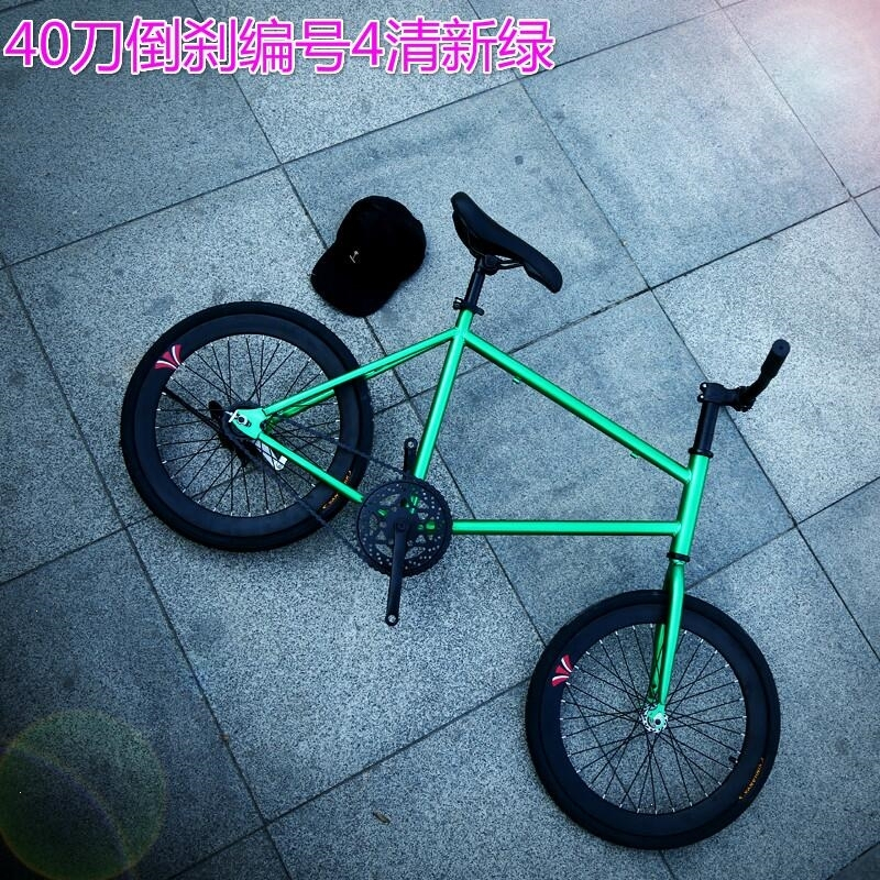 王太医死飞自行车迷你20寸小轮公路单车男女学生款式双碟刹彩色复古